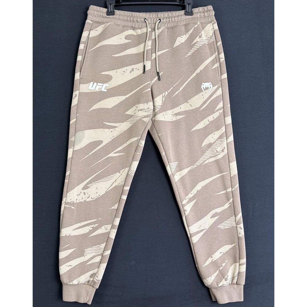 Venom UFC Sweatpants Mens Large Khaki Camo Stretch Fleece Jogger Pants Casual